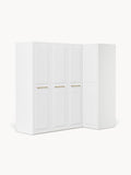 Charlotte Modular Corner Wardrobe, 215 cm Width, in various sizes — Off-White