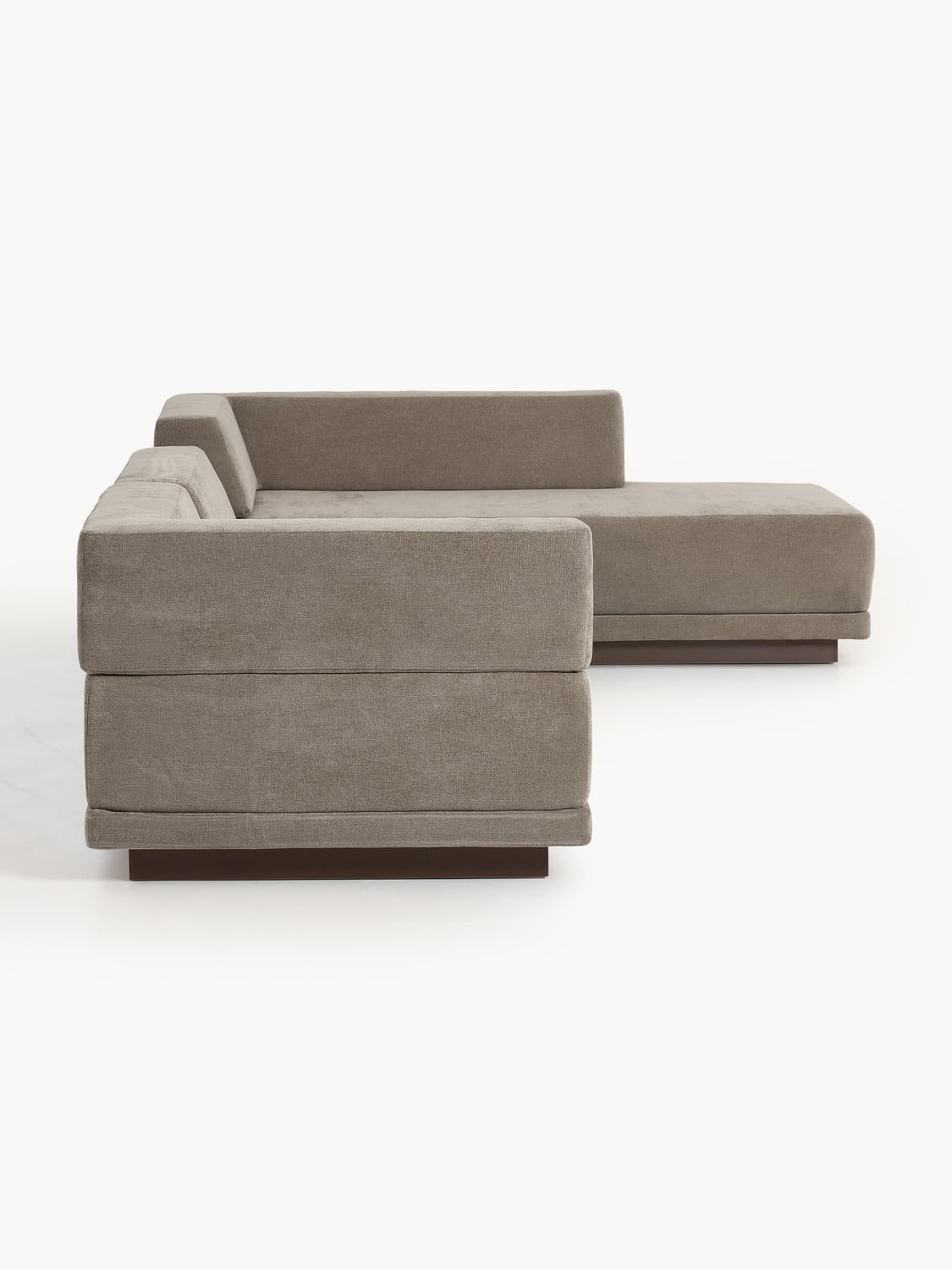 Colin Modular Corner Sofa (4-seater) with Coffee Table — Taupe