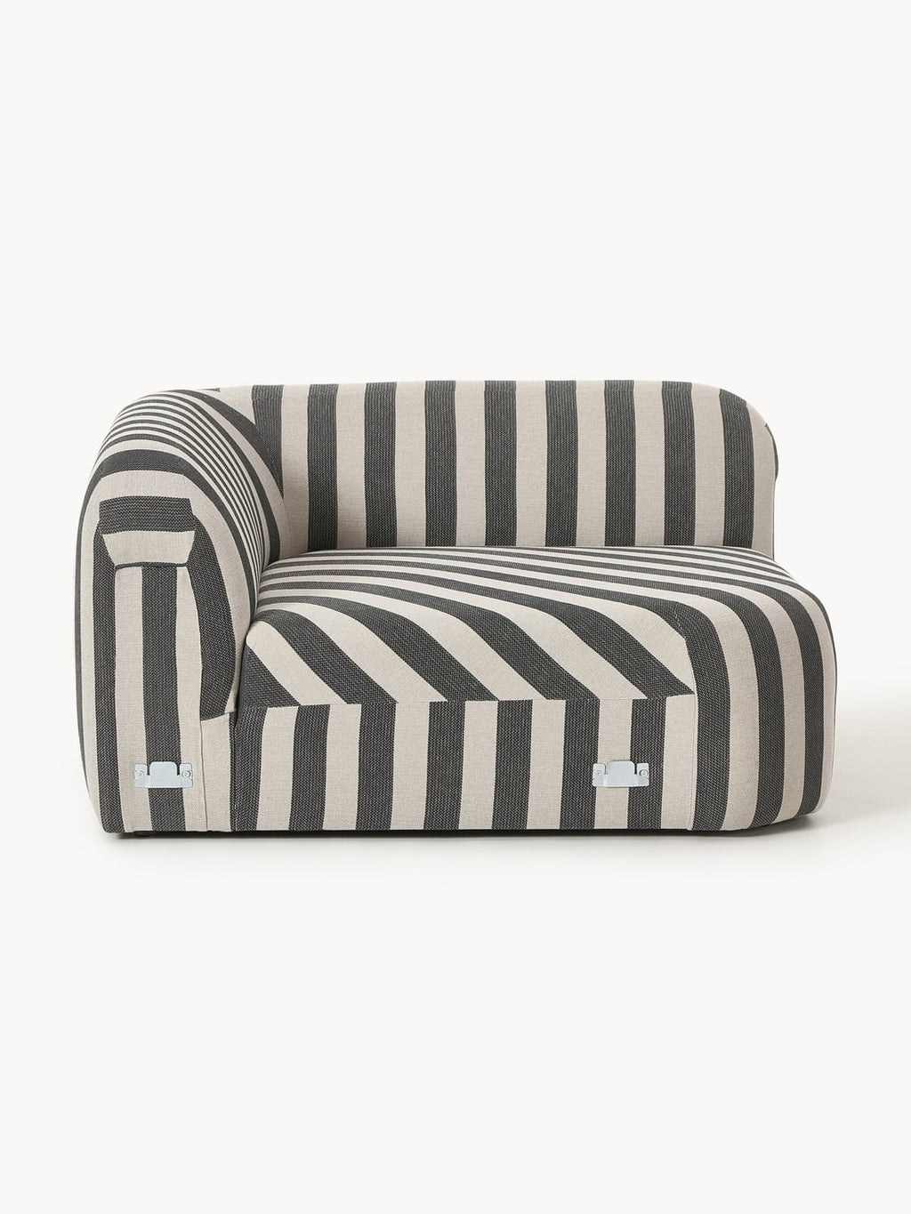 Wolke Round Striped Corner Module — Taupe
