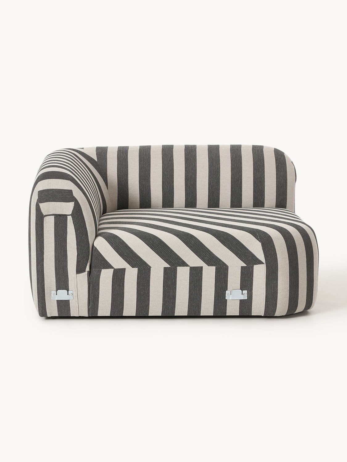Wolke Round Striped Corner Module — Taupe