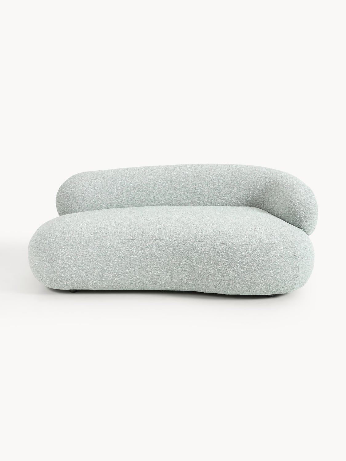 Alba Bouclé Sofa (2-seater) — Light Grey