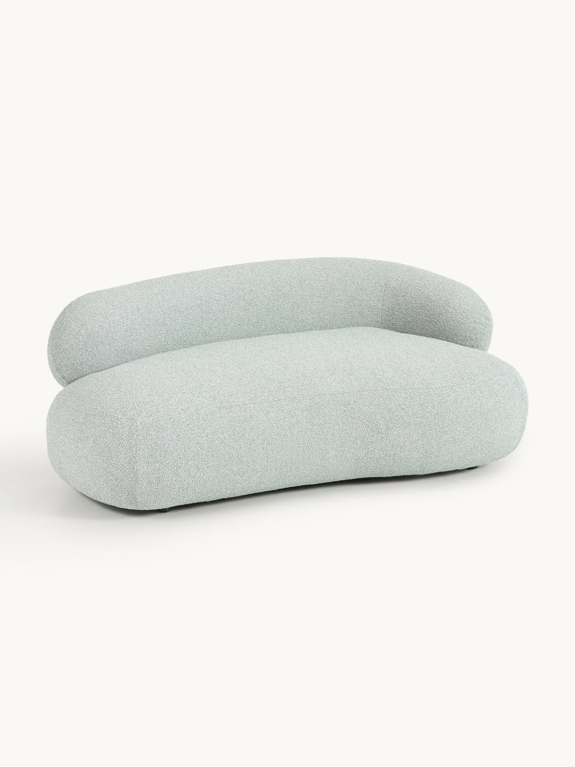 Alba Bouclé Sofa (2-seater) — Light Grey