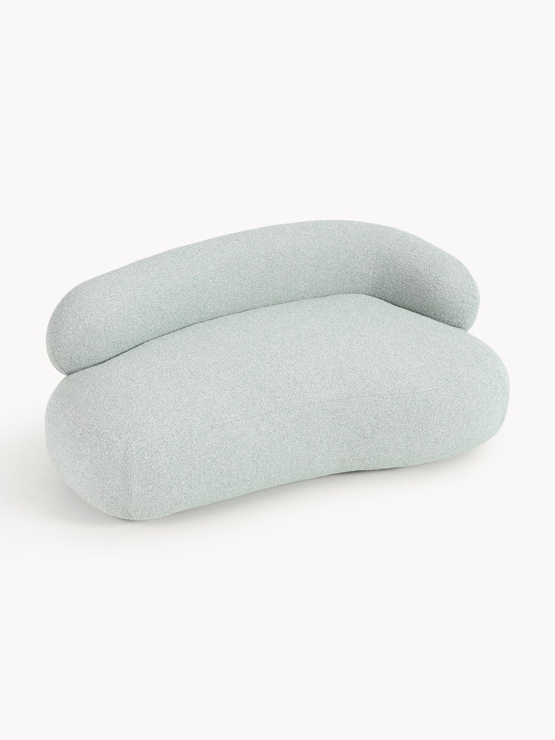 Alba Bouclé Sofa (2-seater) — Light Grey