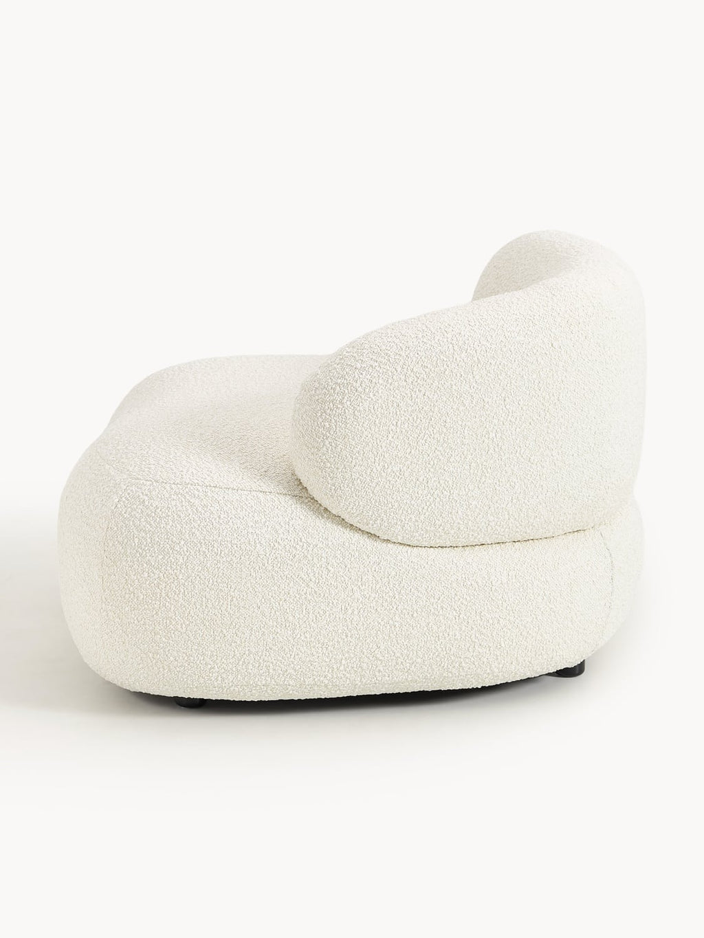 Alba Bouclé Lounge Chair — Off-White