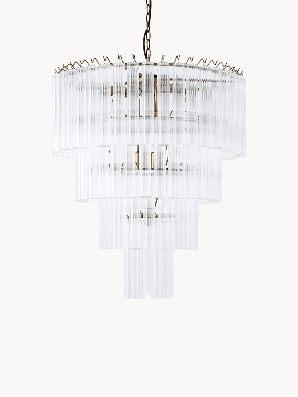 Janae Large Chandelier in Glass — Off-White