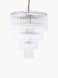 Janae Large Chandelier in Glass — Off-White