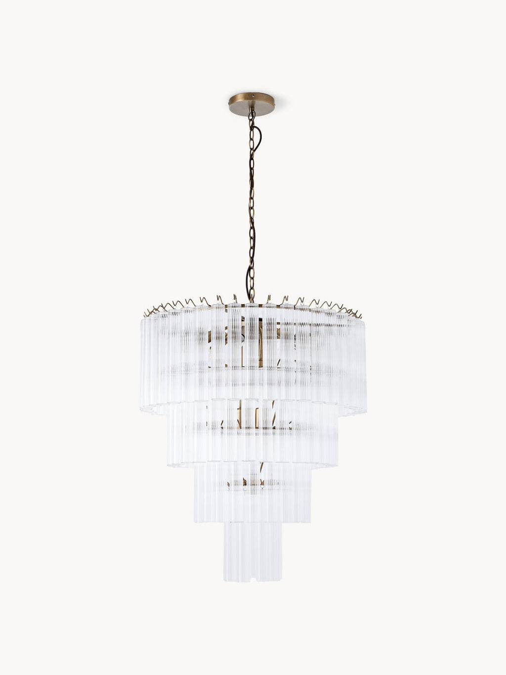 Janae Large Chandelier in Glass — Off-White