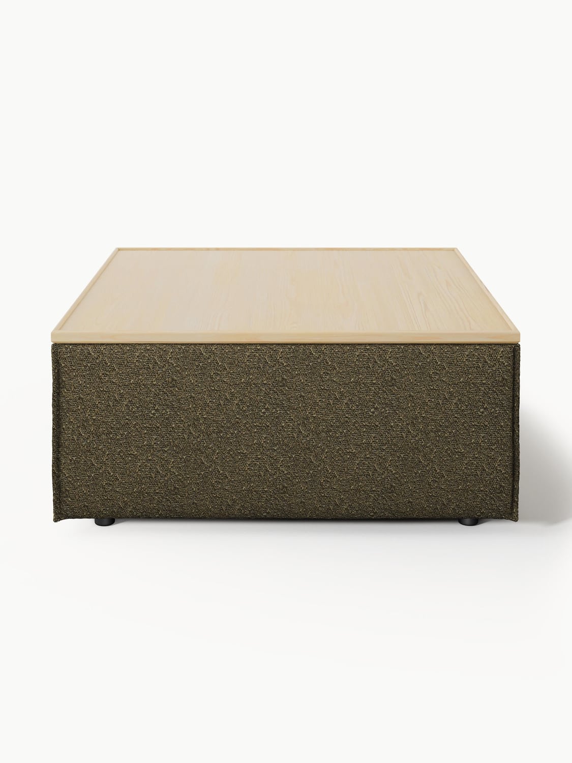 Lennon Sofa Ottoman in Bouclé with Storage — Khaki