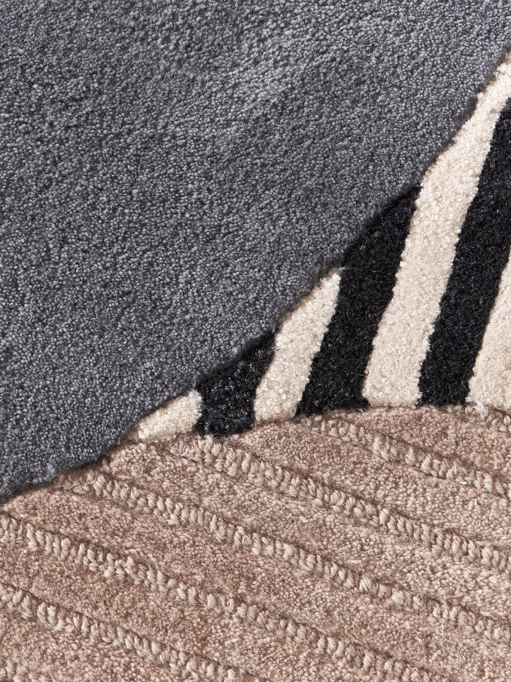 Rosco Hand-Tufted Wool Rug with High-Low Texture — Oatmeal