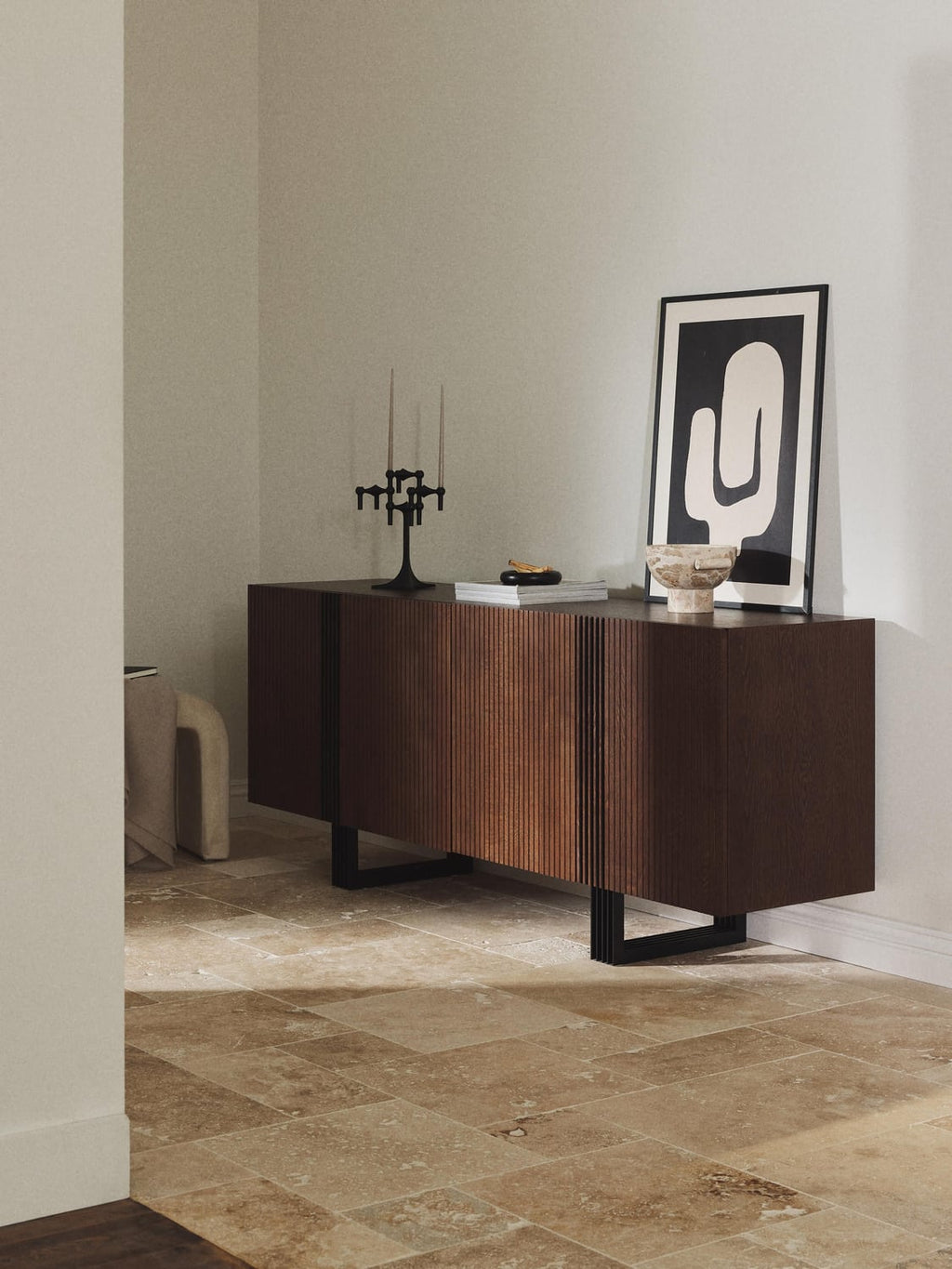 Ross Wooden Sideboard — Dark Grey