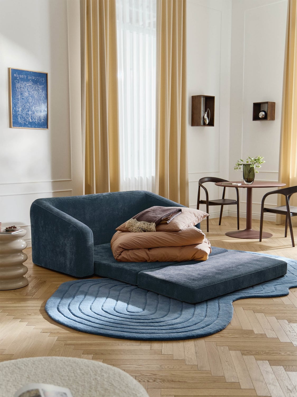 Eliot Sofa Bed (2-seater) — Petrol