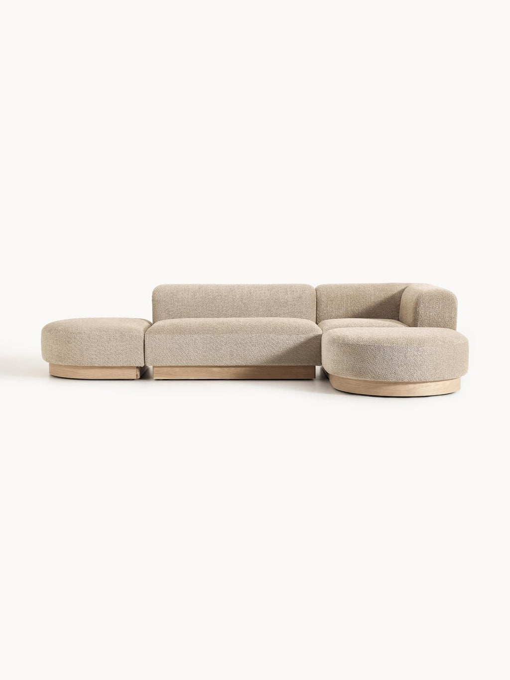Natalie Modular Corner Sofa in Teddy Bouclé — Sand