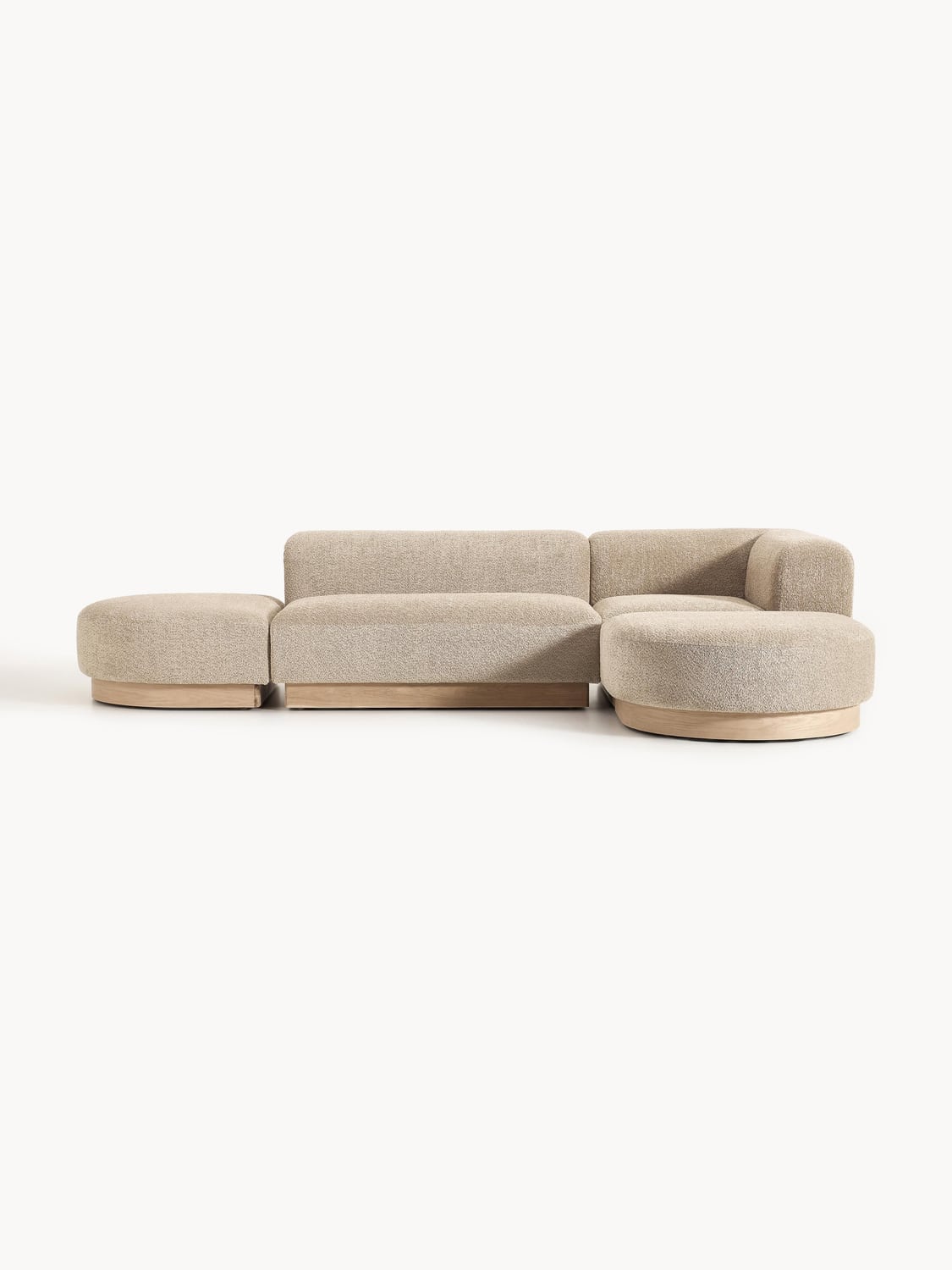 Natalie Modular Corner Sofa in Teddy Bouclé — Sand
