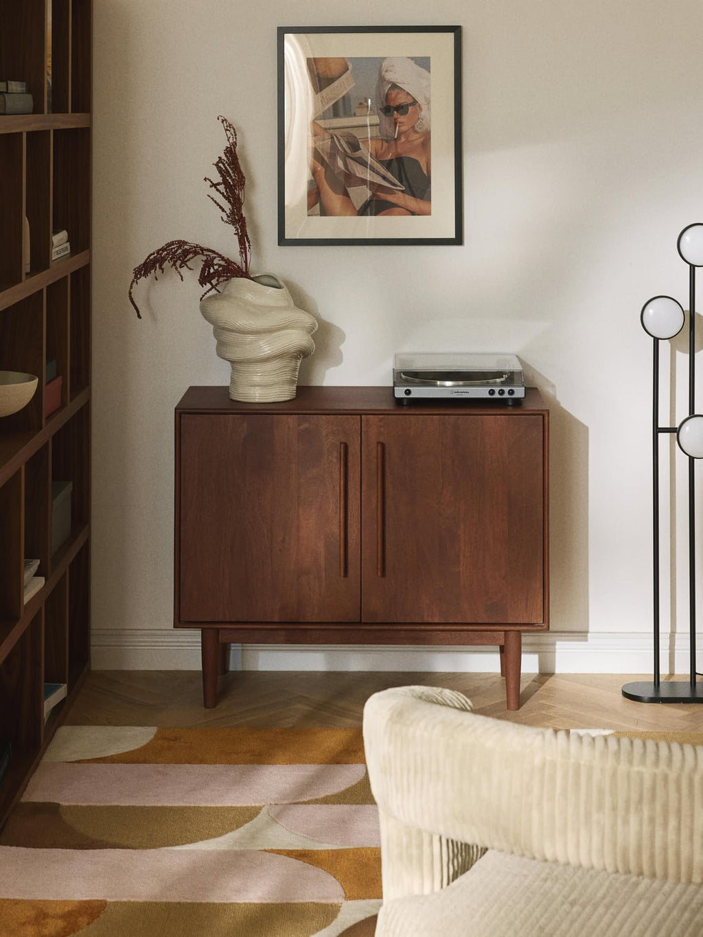 Paul Sideboard in Mango Wood — Moss Green