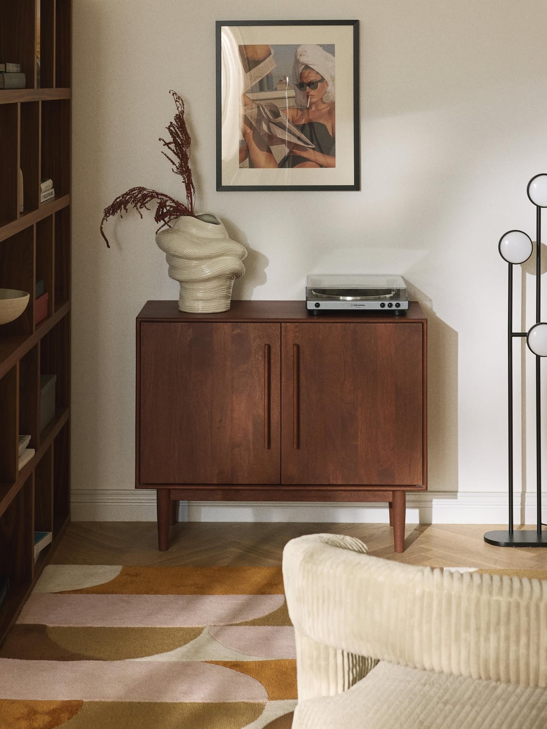 Paul Sideboard in Mango Wood — Moss Green