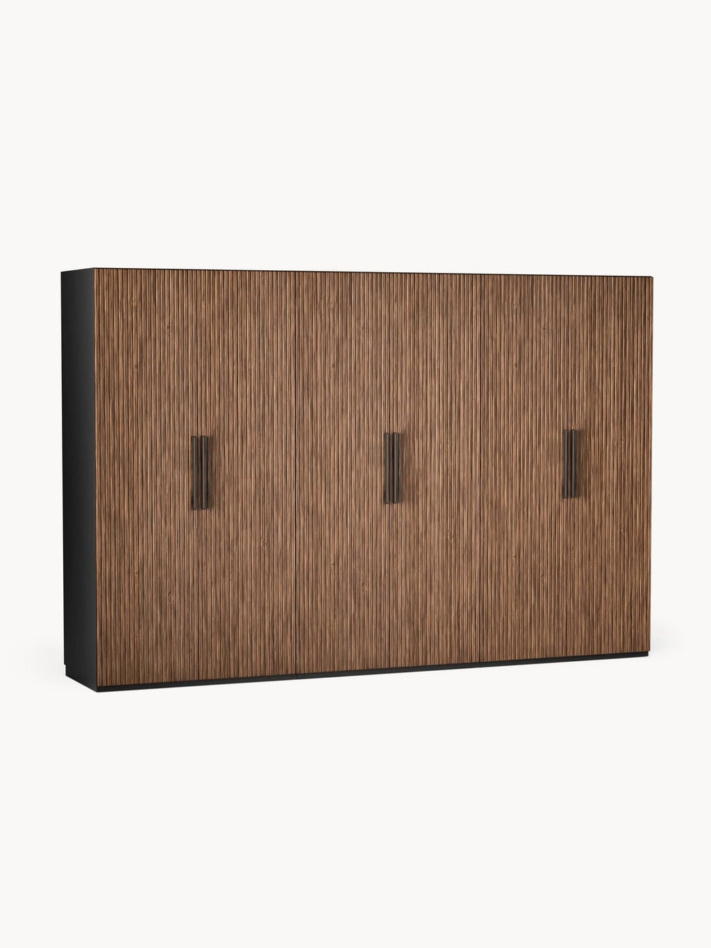 Simone Modular Hinged-Door Wardrobe, 300 cm Width, in various sizes — Olive