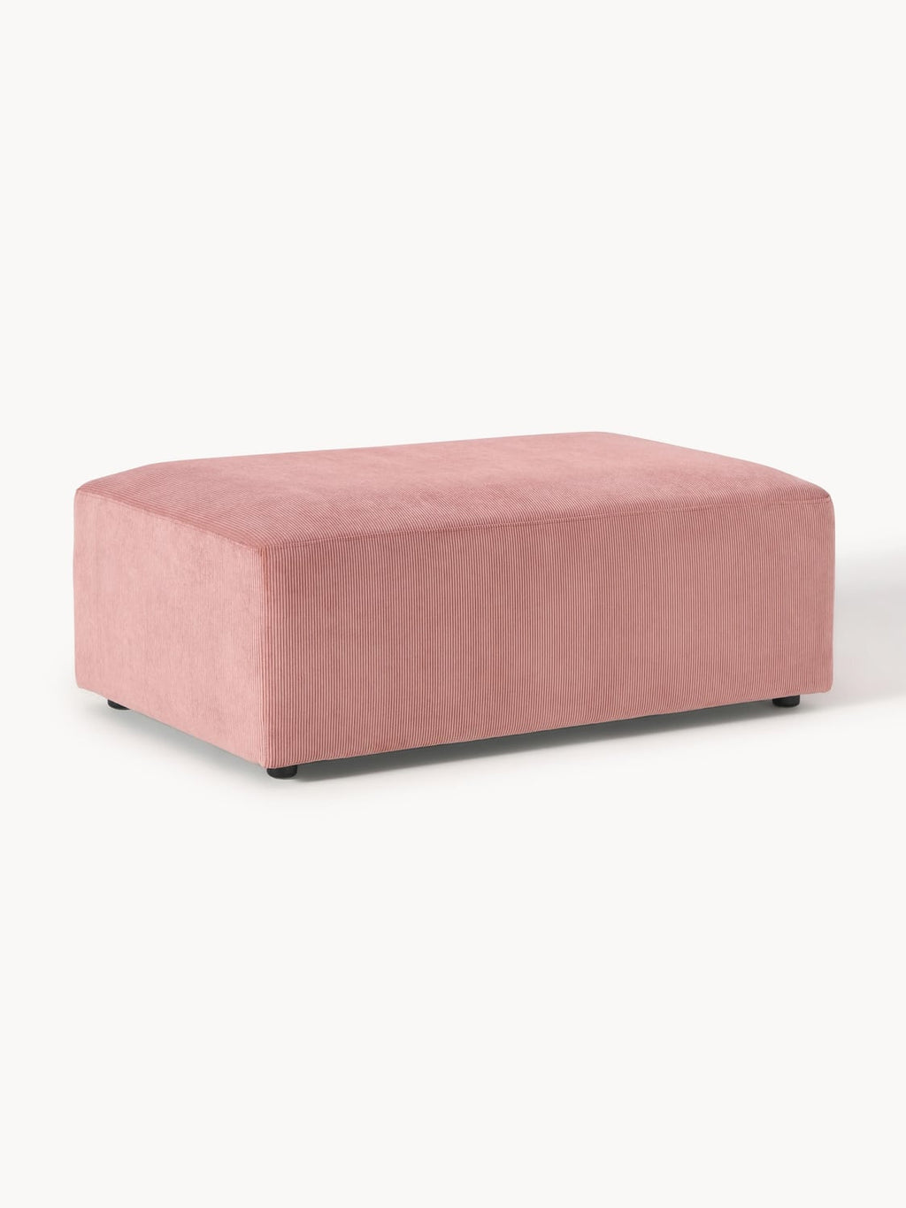 Melva XL Sofa Ottoman in Corduroy, B 116 x T 72 cm — Greige