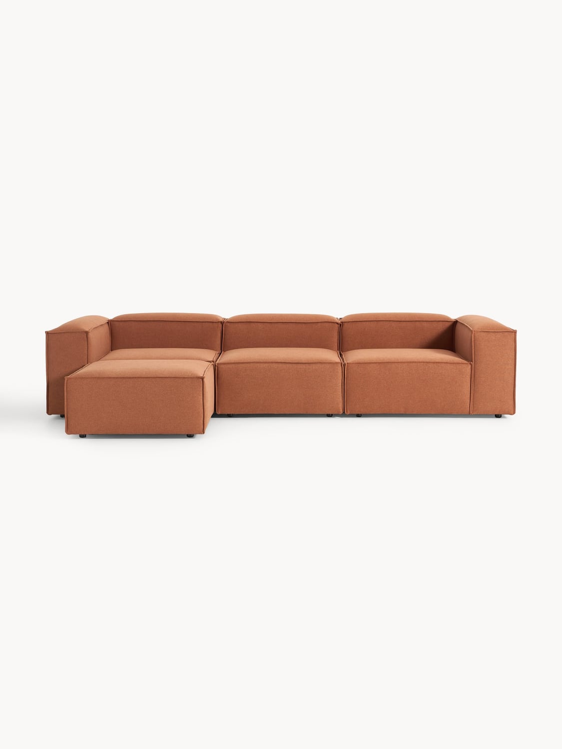 Lennon Modular Sofa (4-seater) with Ottoman (left/right) — Camel