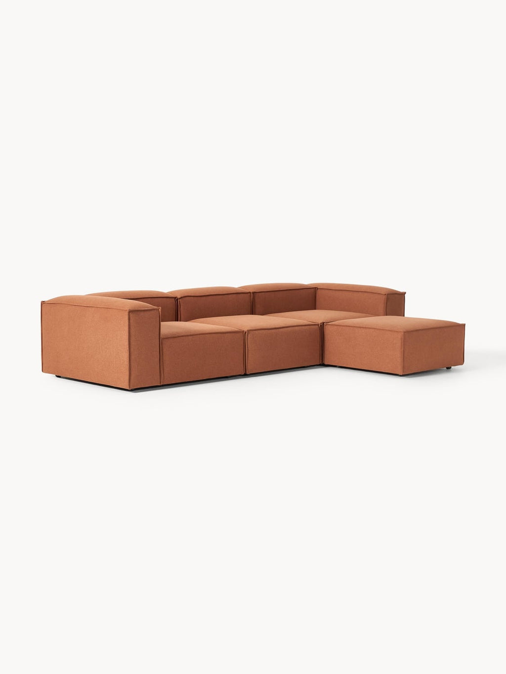Lennon Modular Sofa (4-seater) with Ottoman (left/right) — Camel