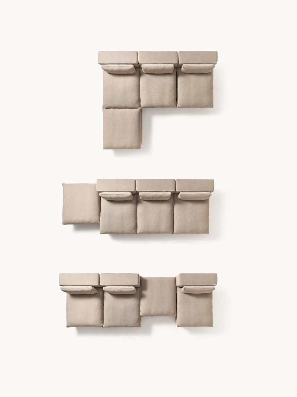 Felix Modular XL Sofa with Ottoman (left/right) — Oatmeal