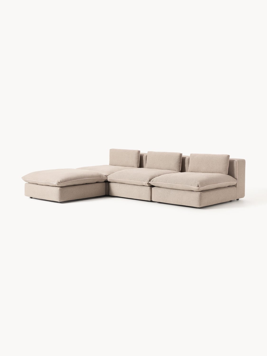 Felix Modular XL Sofa with Ottoman (left/right) — Oatmeal