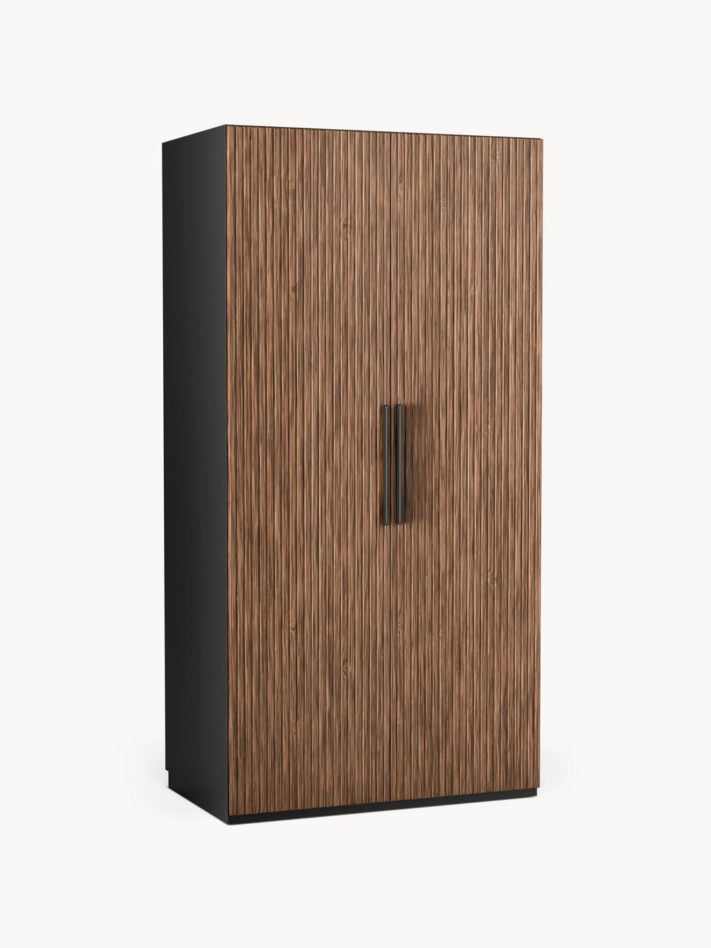 Simone Modular Hinged-Door Wardrobe, 100 cm Width, in various sizes — Brown