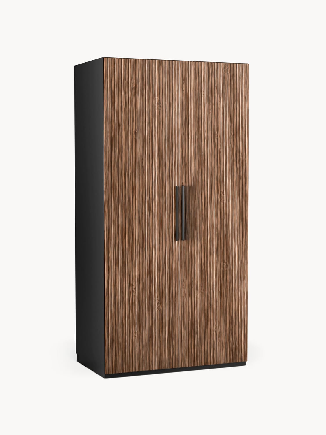 Simone Modular Hinged-Door Wardrobe, 100 cm Width, in various sizes — Brown