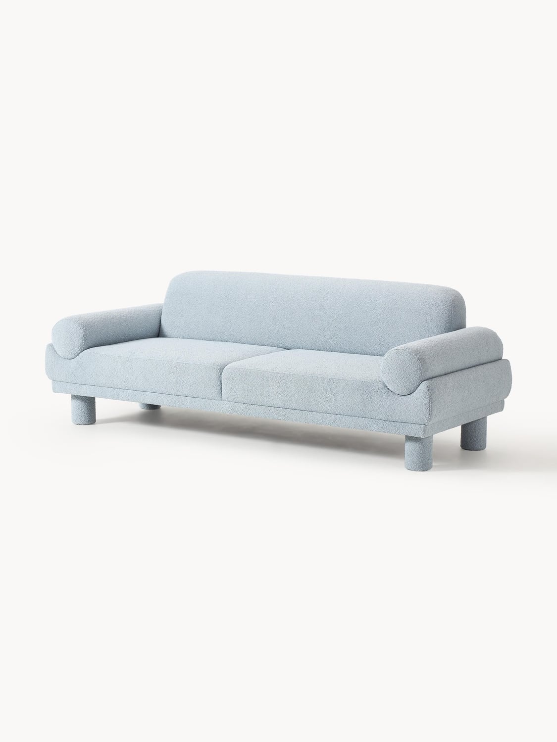 Lilo Bouclé Sofa (3-seater) — Pearl Grey