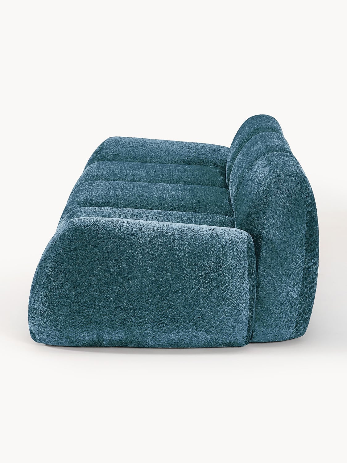 Wolke Modular Teddy Bouclé Sofa (4-seater) — Petrol