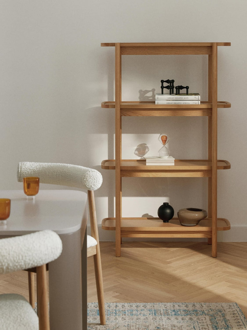 Libby Wooden Shelving Unit — Warm Grey