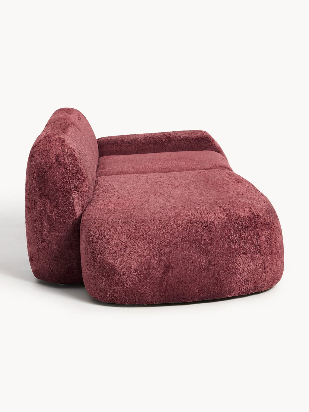 Wolke Modular Teddy Bouclé-Chaise (3-seater) — Brown