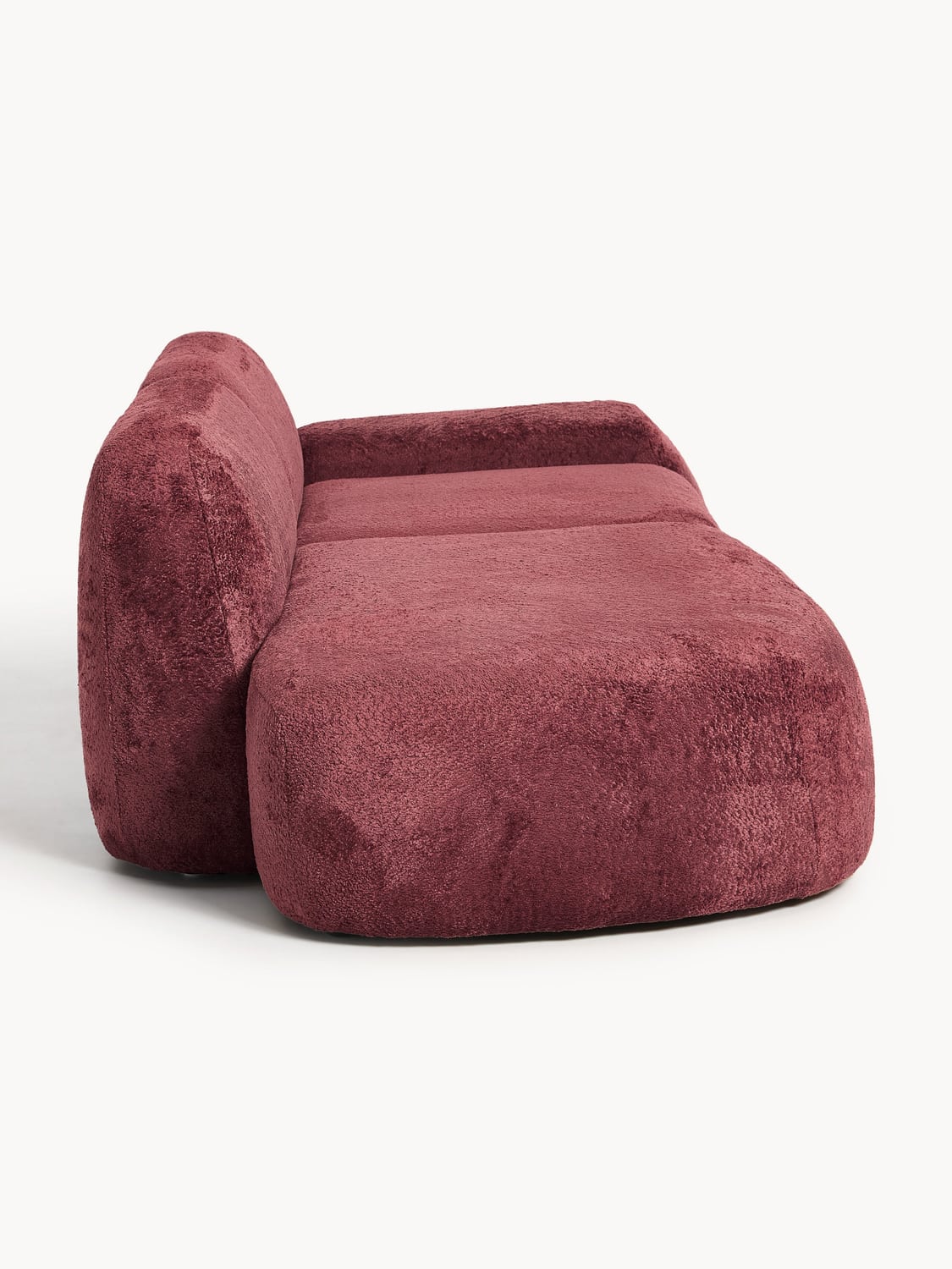 Wolke Modular Teddy Bouclé-Chaise (3-seater) — Brown