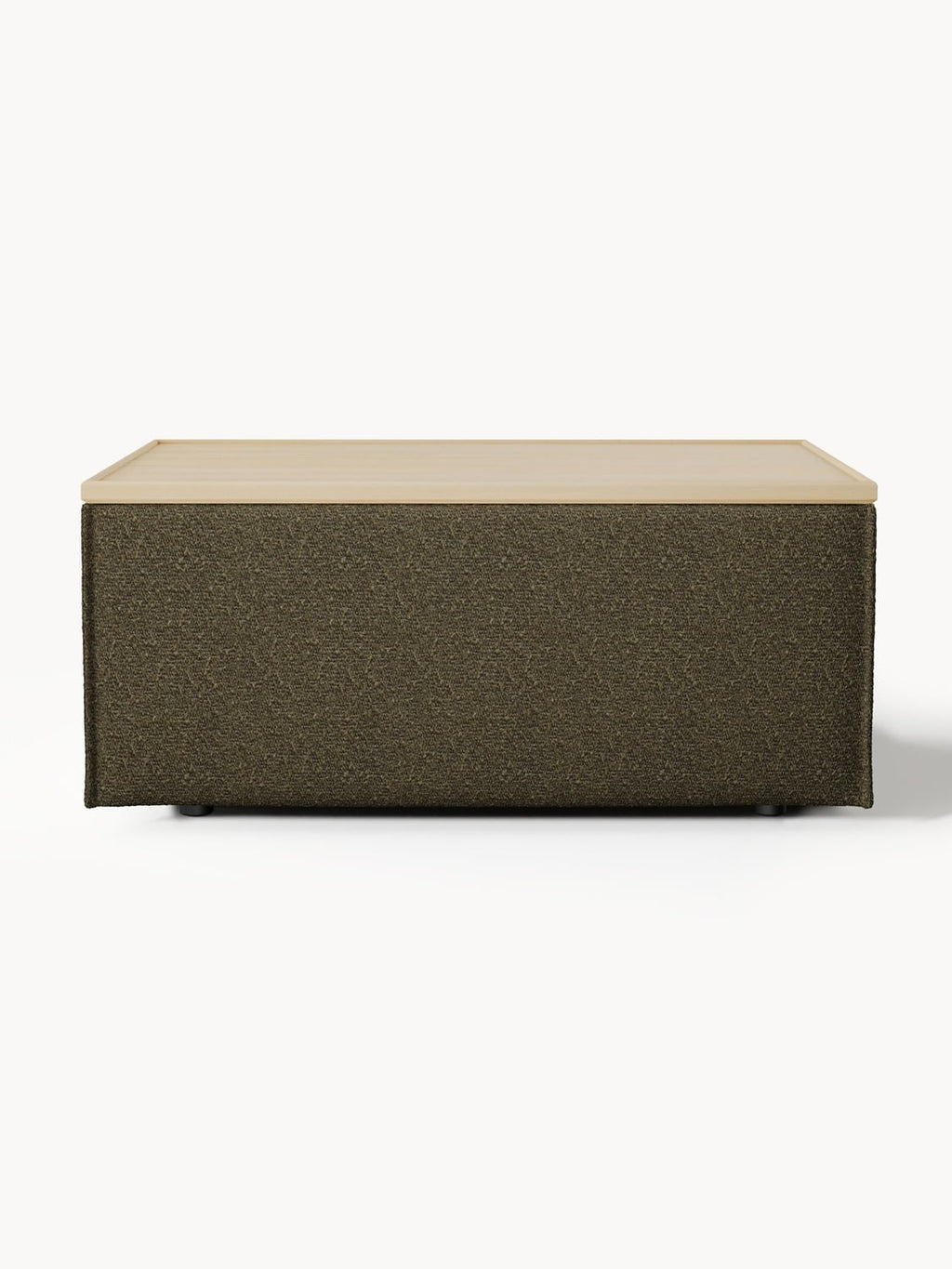 Lennon Sofa Ottoman in Bouclé with Storage — Olive