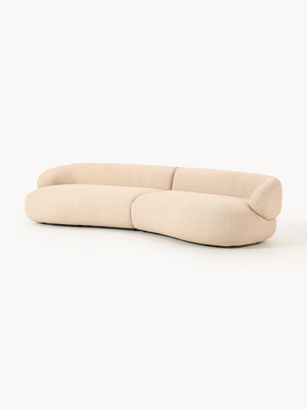 Alba Bouclé Sofa (4-seater) — Blush