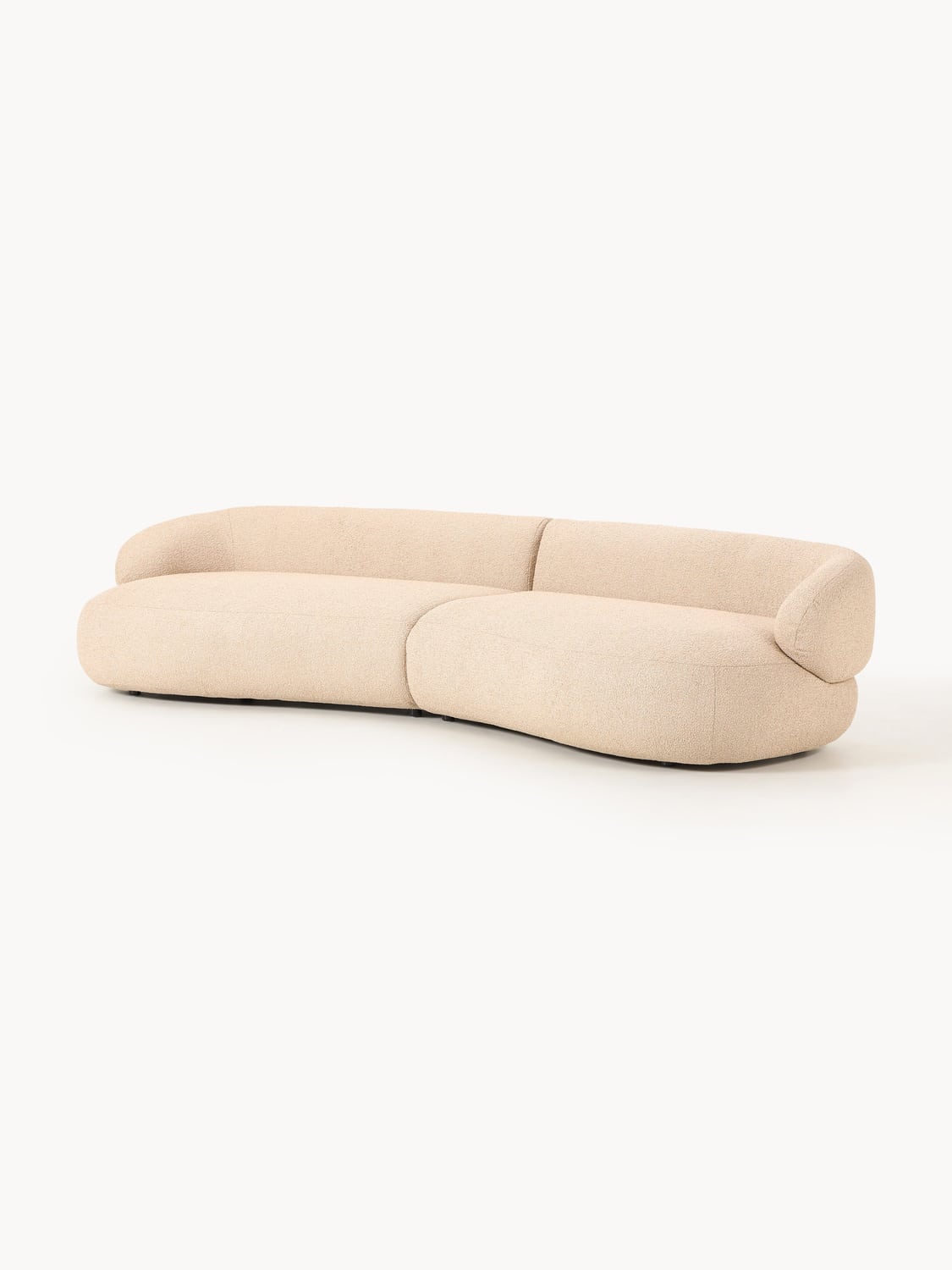 Alba Bouclé Sofa (4-seater) — Blush