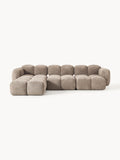 Tayla Modular Sofa (4-seater) in Teddy Bouclé with Ottoman (left/right) — Taupe