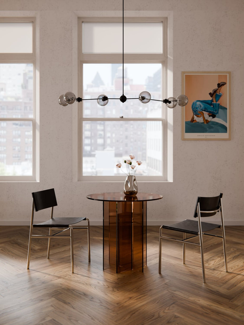 Anouk Round Glass-Dining Table, in various sizes