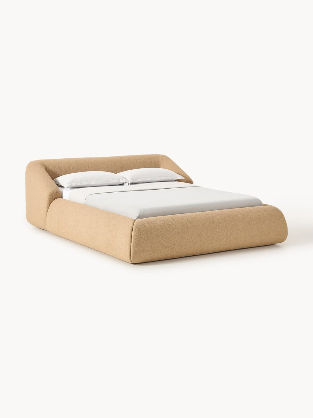 Sofia Bouclé Upholstered Bed — Oatmeal