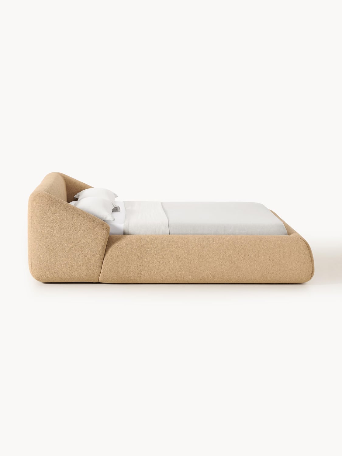 Sofia Bouclé Upholstered Bed — Oatmeal