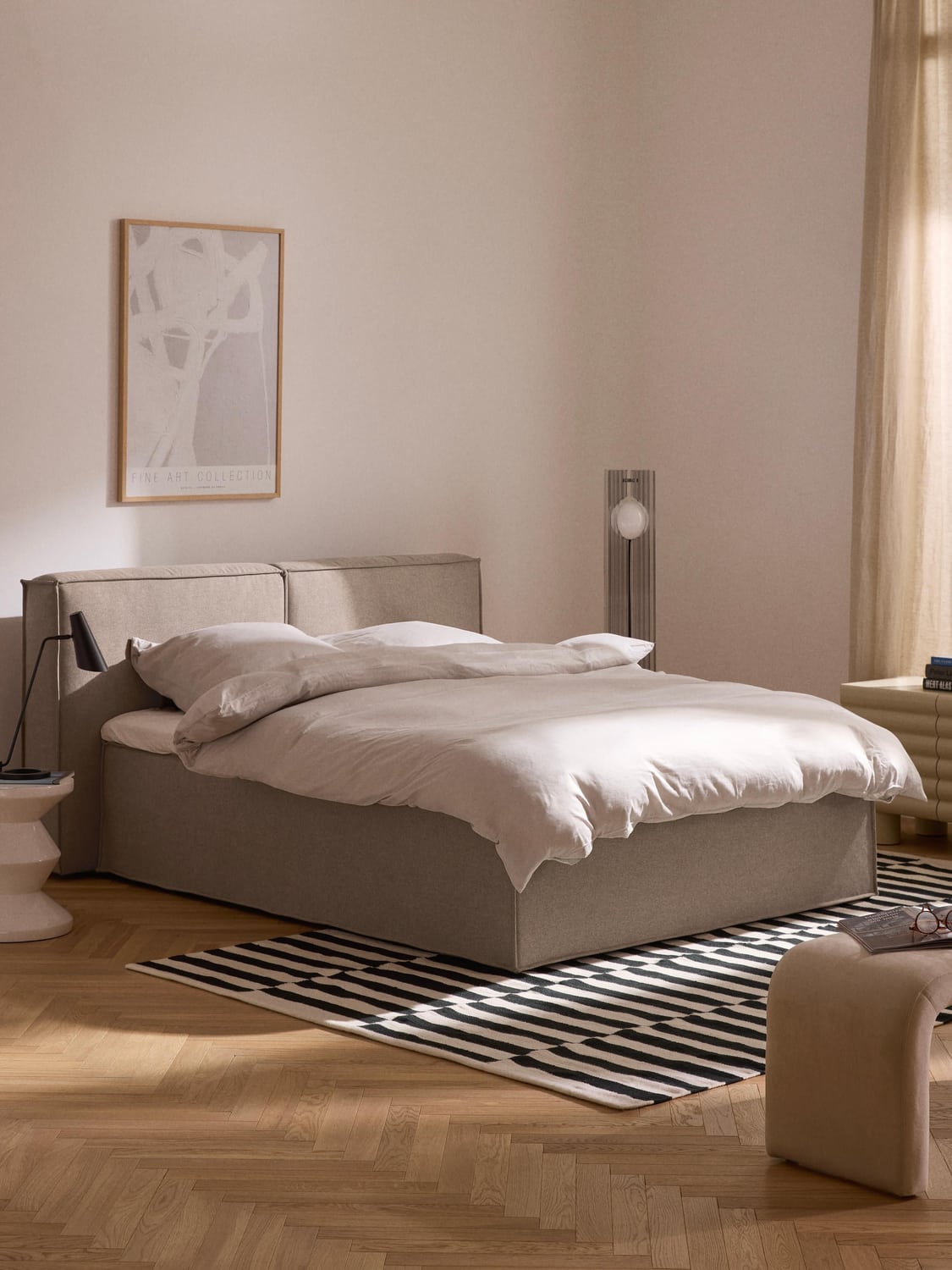 Lennon Box-Spring Bed — Sage