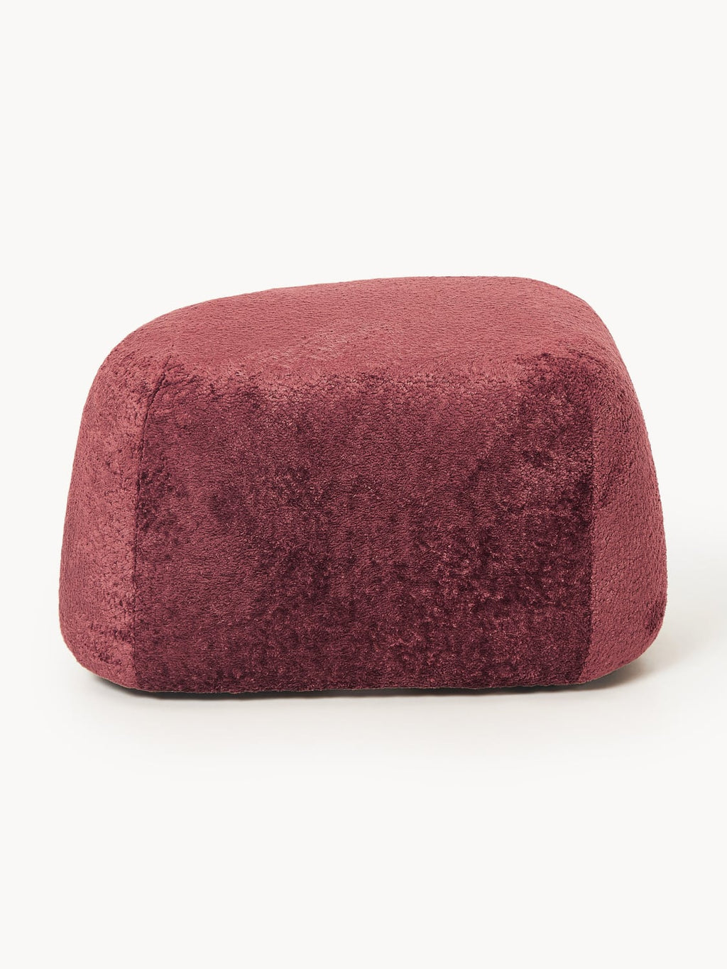 Wolke Oval Ottoman in Teddy Bouclé — Brown