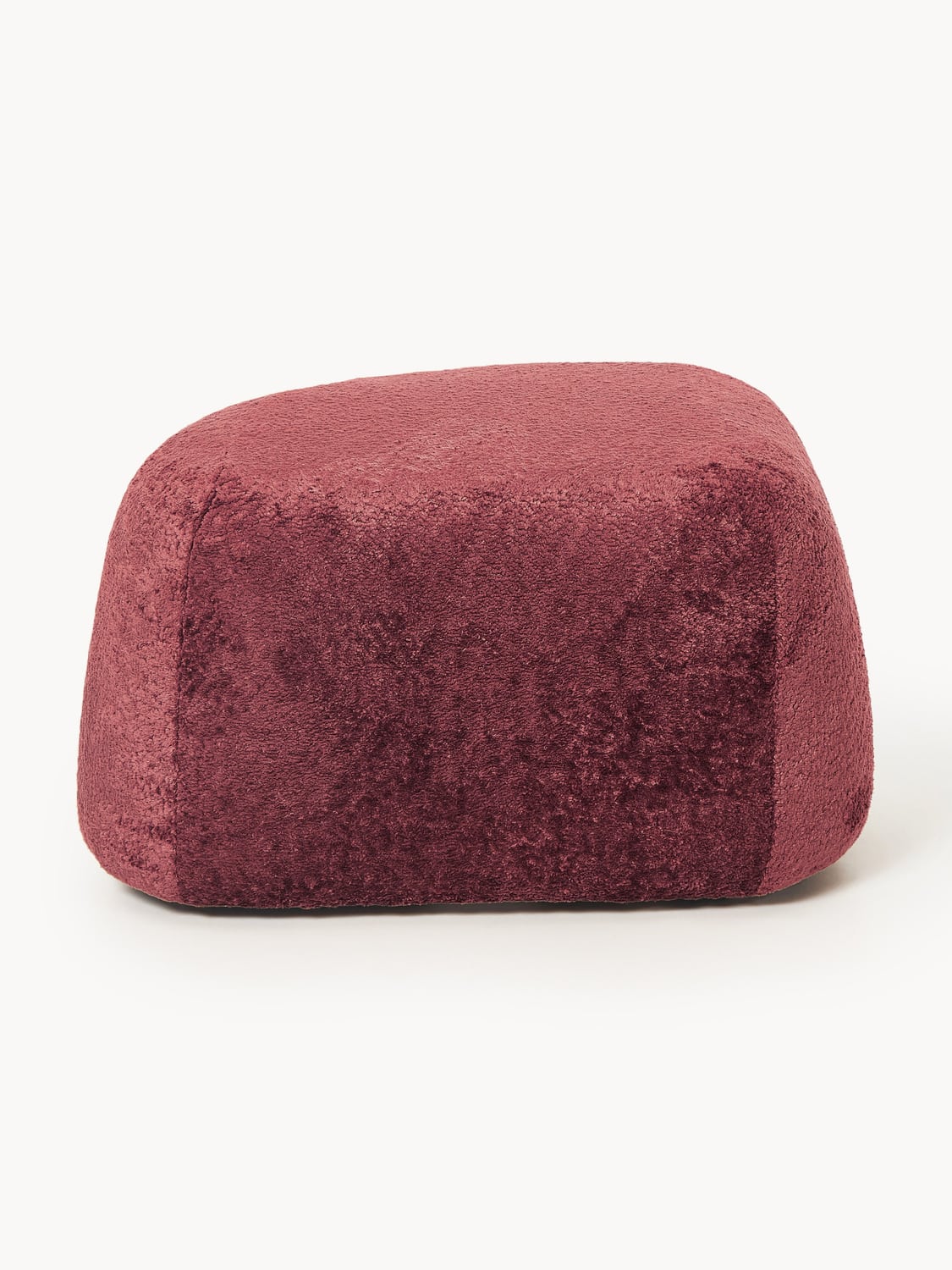 Wolke Oval Ottoman in Teddy Bouclé — Brown