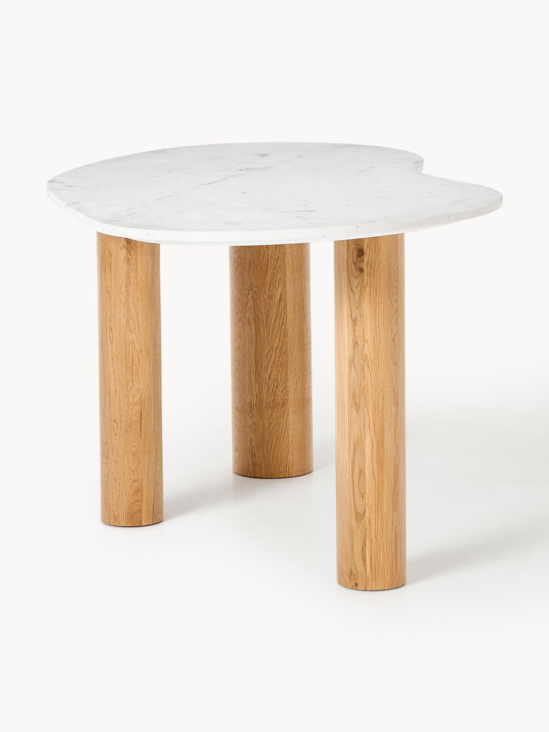 Naruto Marble-Dining Table in Organic Form, in various sizes — Oatmeal