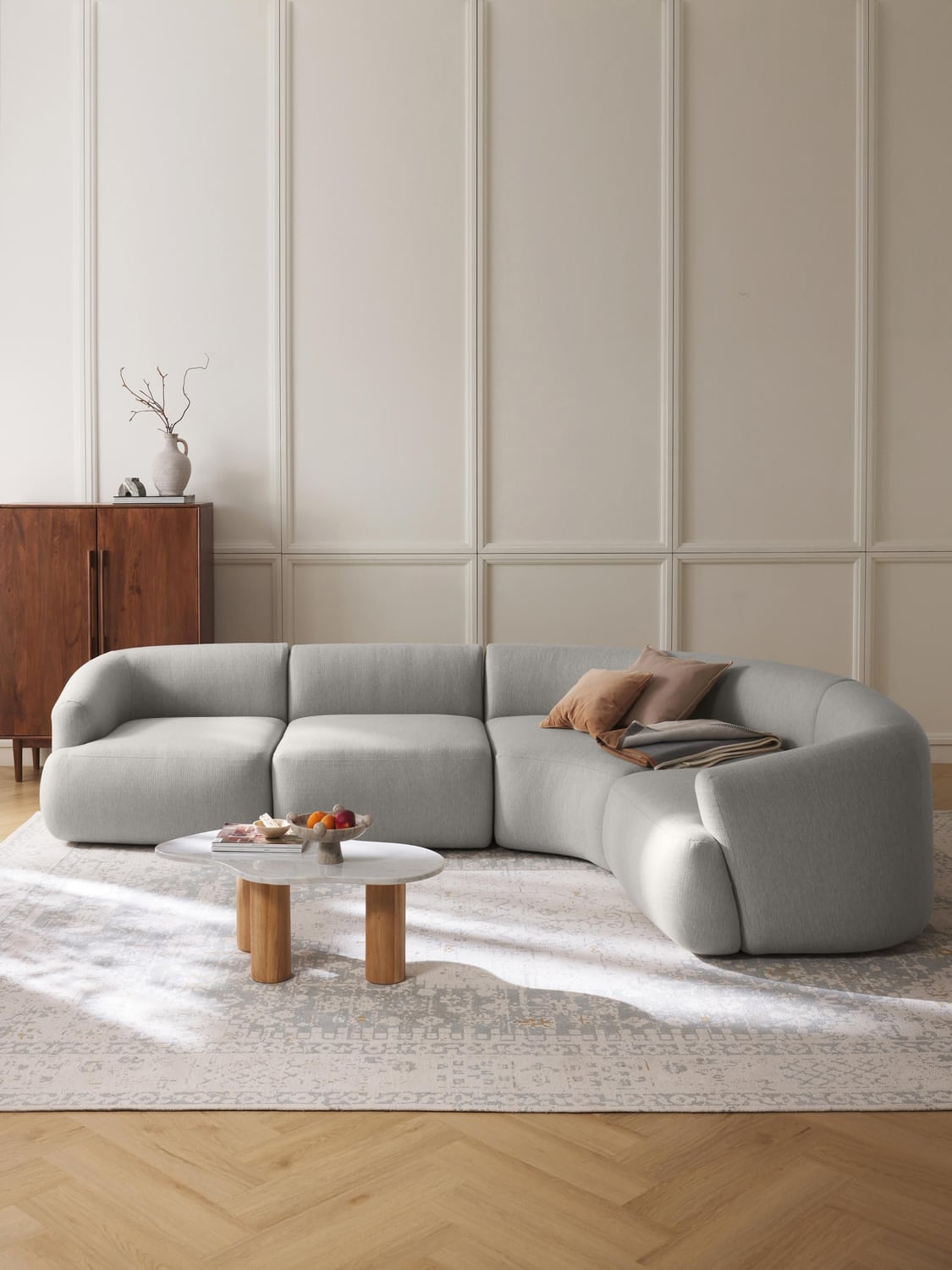 Sofia Modular Corner Sofa (4-seater) — Oatmeal