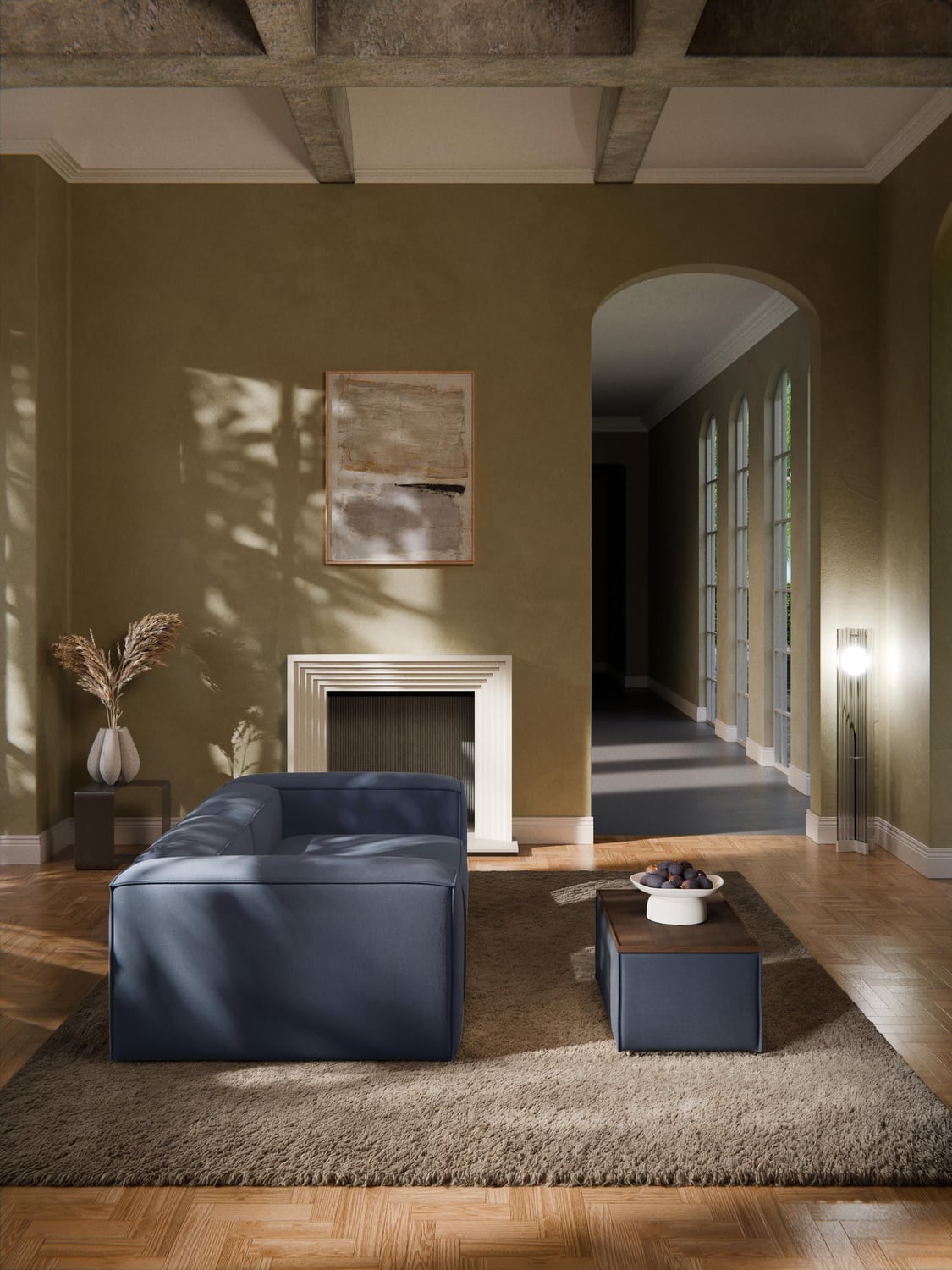 Lennon Sofa Ottoman with Storage — Anthracite