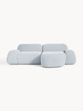 Wolke Modular Bouclé Corner Sofa (3-seater) — Pearl Grey
