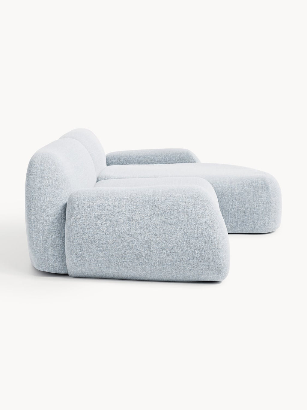 Wolke Modular Bouclé Corner Sofa (3-seater) — Pearl Grey