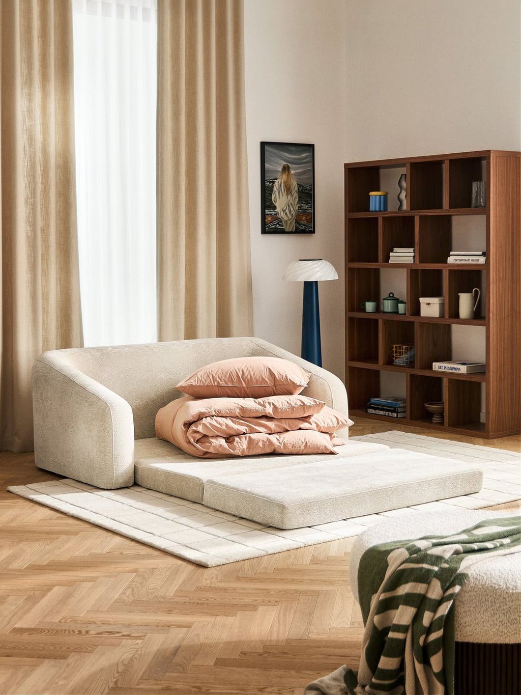 Eliot Sofa Bed (2-seater) — Blush