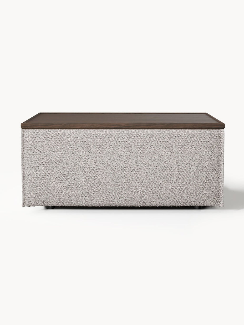 Lennon Sofa Ottoman in Bouclé with Storage — Warm Grey
