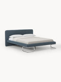 Olina Bouclé Upholstered Bed with Metal Legs